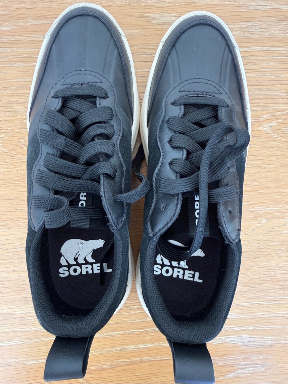 Sorel Kids Black and White Low-Top Sneakers